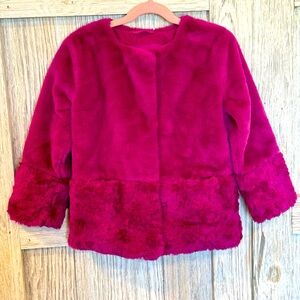 Cat & Jack Furry Coat with Pockets & Snaps